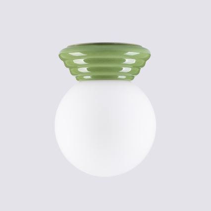 Badrumstaklampa ZORI 1xG9/8W/230V Ø 12 cm IP44 grön