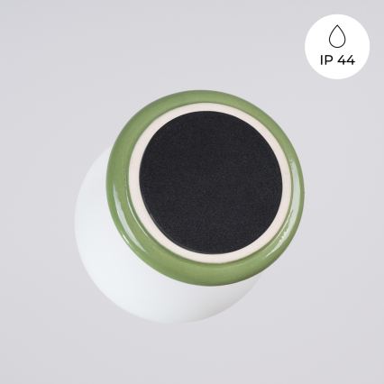 Badrumstaklampa ZORI 1xG9/8W/230V Ø 12 cm IP44 grön