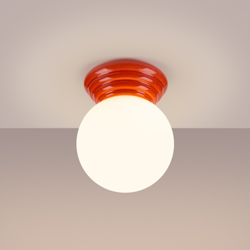 Badrumstaklampa ZORI 1xG9/8W/230V Ø 12 cm IP44 rosa