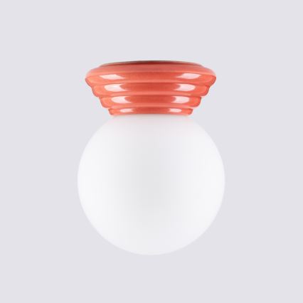 Badrumstaklampa ZORI 1xG9/8W/230V Ø 12 cm IP44 rosa