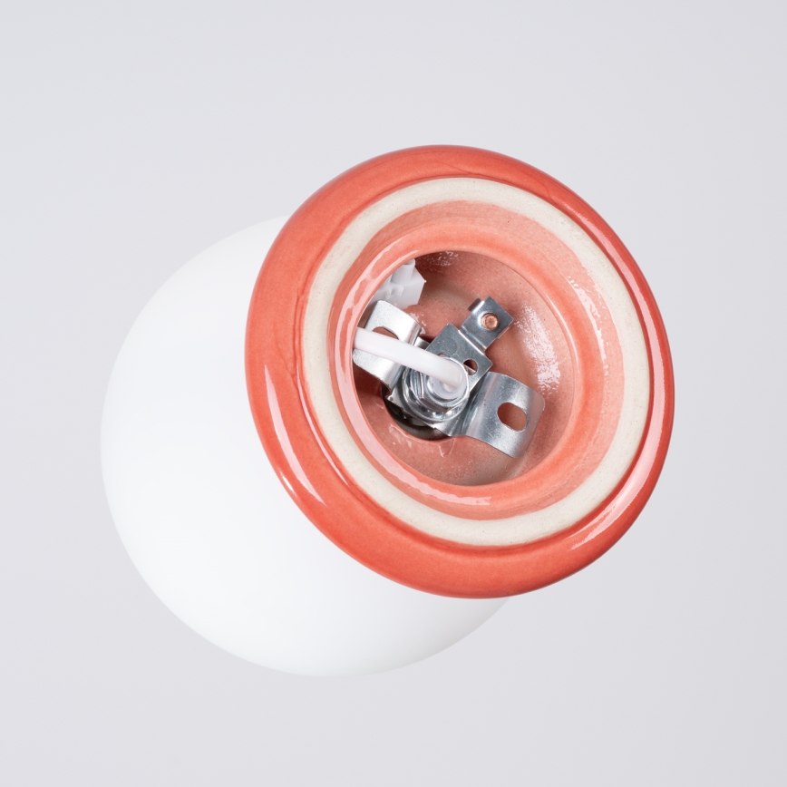 Badrumstaklampa ZORI 1xG9/8W/230V Ø 12 cm IP44 rosa