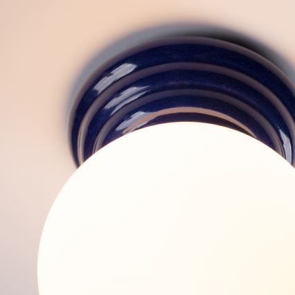 Badrumstaklampa ZORI 1xG9/8W/230V Ø12 cm IP44 blå