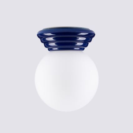 Badrumstaklampa ZORI 1xG9/8W/230V Ø12 cm IP44 blå
