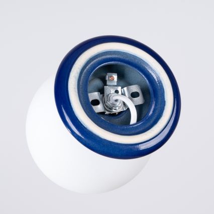 Badrumstaklampa ZORI 1xG9/8W/230V Ø12 cm IP44 blå