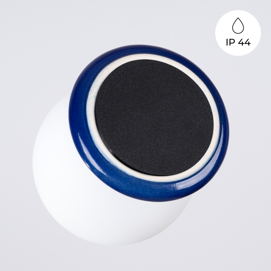 Badrumstaklampa ZORI 1xG9/8W/230V Ø12 cm IP44 blå