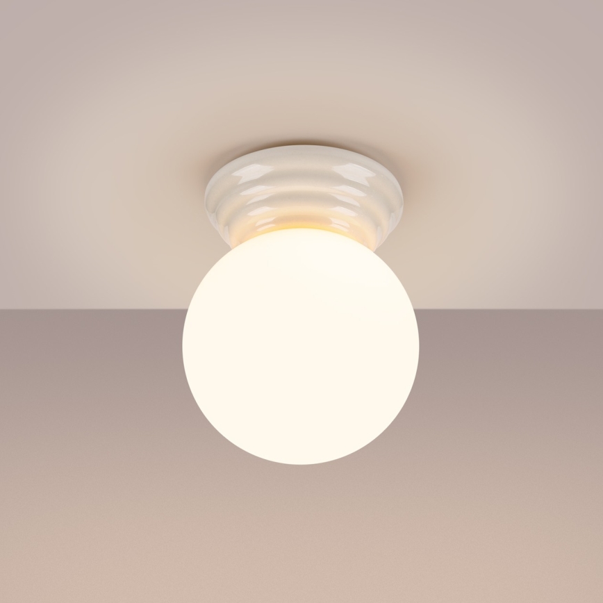 Taklampa för badrum ZORI 1xG9/8W/230V Ø 12 cm IP44 vit