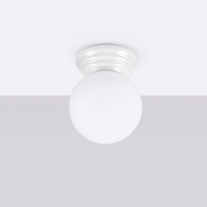Taklampa för badrum ZORI 1xG9/8W/230V Ø 12 cm IP44 vit