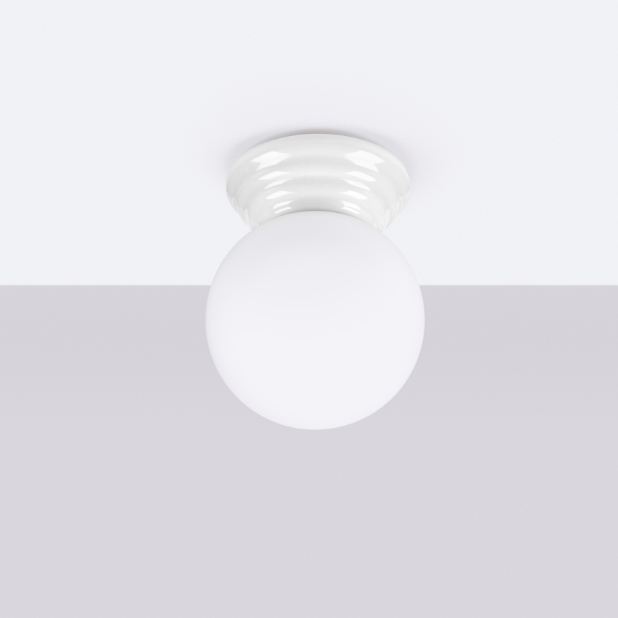 Taklampa för badrum ZORI 1xG9/8W/230V Ø 12 cm IP44 vit
