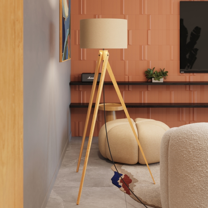 Golvlampa NATT 1xE27/15W/230V taupe