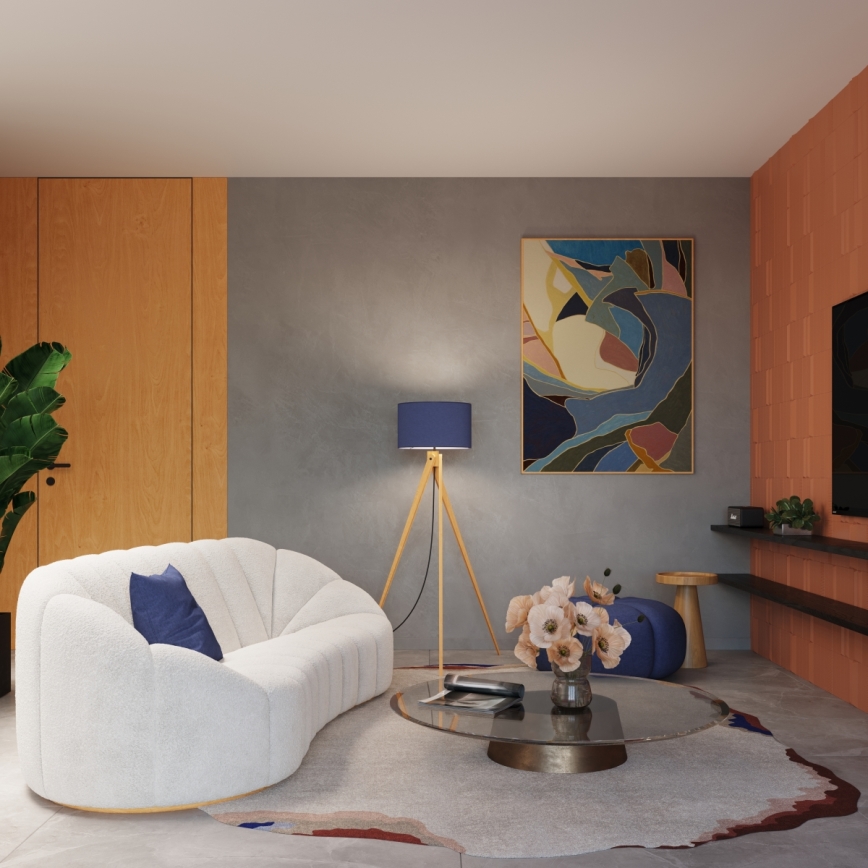 Golvlampa NATT 1xE27/15W/230V blå