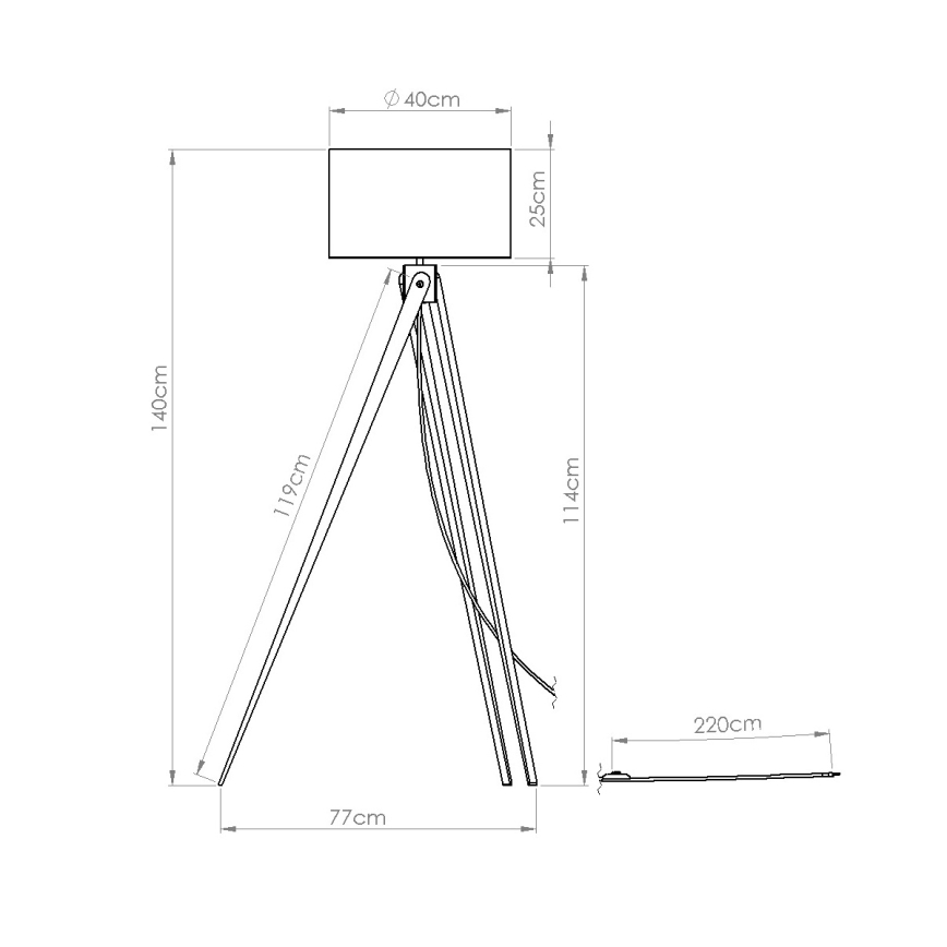Golvlampa NATT 1xE27/15W/230V blå
