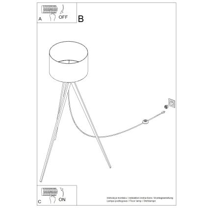 Golvlampa NATT 1xE27/15W/230V blå