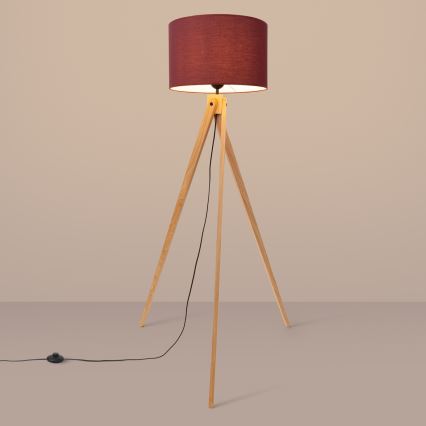 Golvampa NATT 1xE27/15W/230V röd