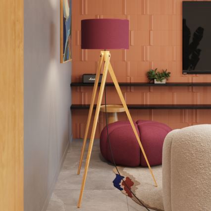 Golvampa NATT 1xE27/15W/230V röd