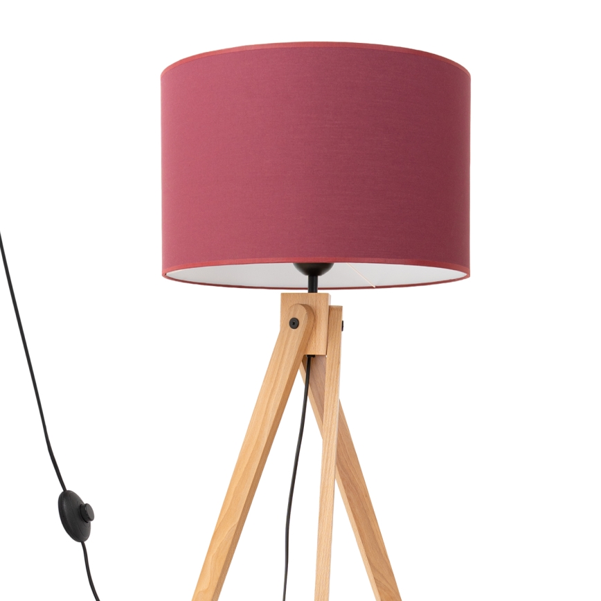 Golvampa NATT 1xE27/15W/230V röd