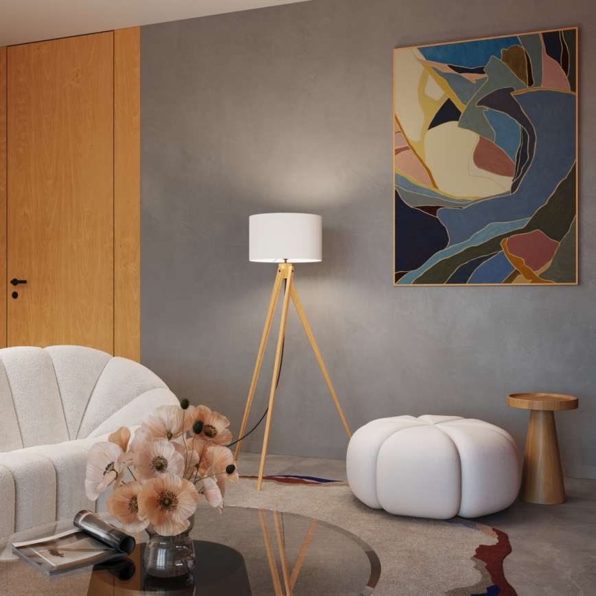 Golvlampa NATT 1xE27/15W/230V vit