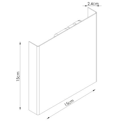 Vägglampa VANTA 2xG9/8W/230V svart