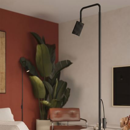 Golvlampa KARBON 1xGU10/10W/230V svart