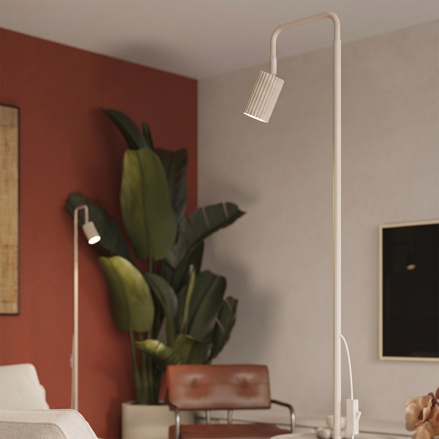 Golvlampa KARBON 1xGU10/10W/230V krämvit