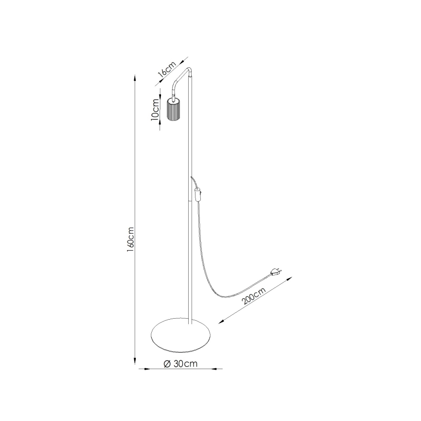 Golvlampa KARBON 1xGU10/10W/230V krämvit