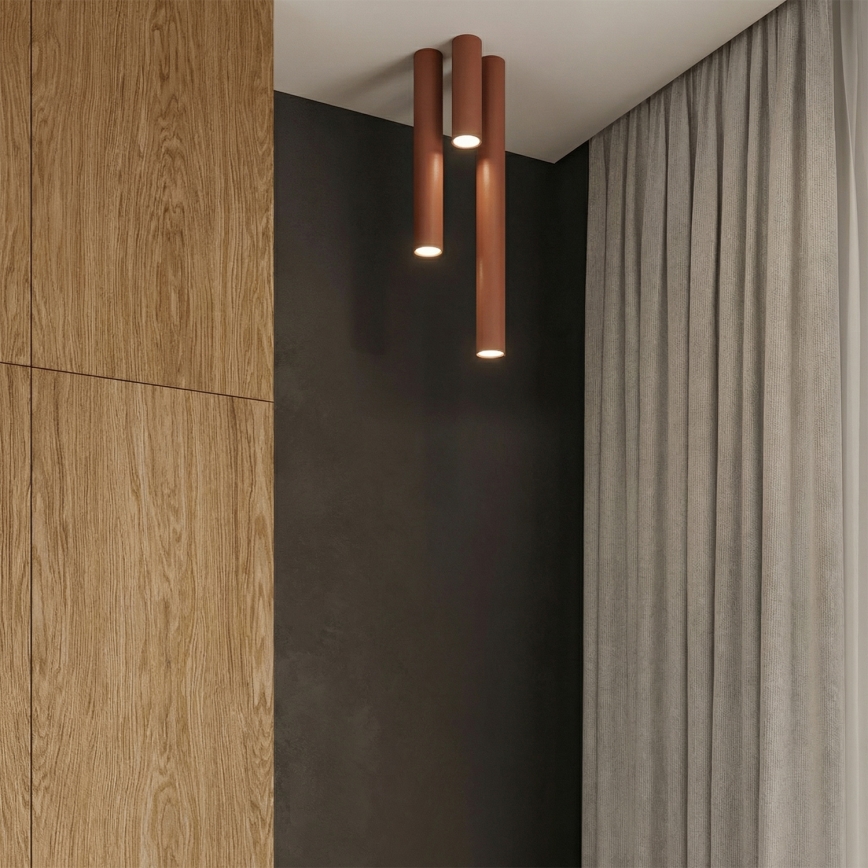 Spotlampa LAGOS 1xGU10/10W/230V 10 cm brun