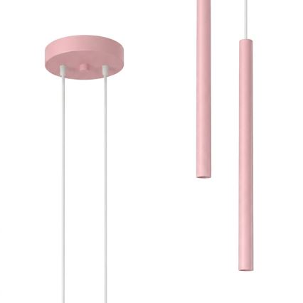 Takpendel med kabel PASTELO 2xG9/8W/230V rosa