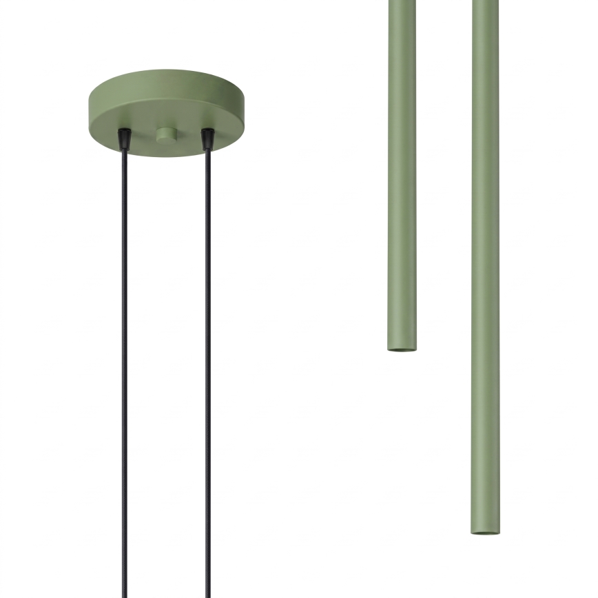 Pendellampa PASTELO på sladd 2xG9/8W/230V grön