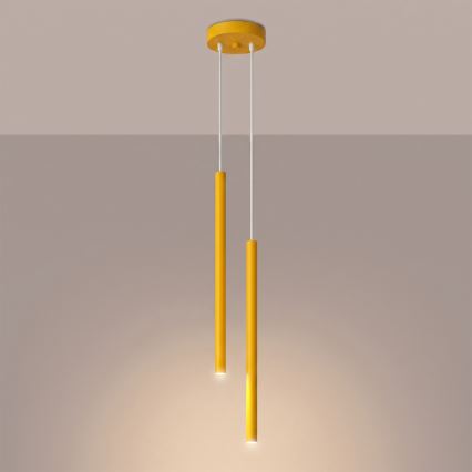 Pendellampa PASTELO, 2x G9/8W/230V, gul