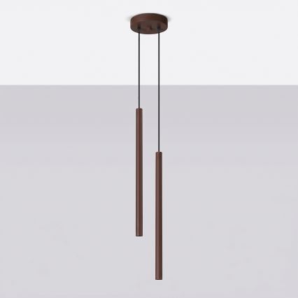 Taklampa med sladd PASTELO 2xG9/8W/230V brun