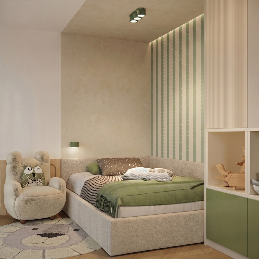 Vägglampa AURA 1xGX53/10W/230V grön