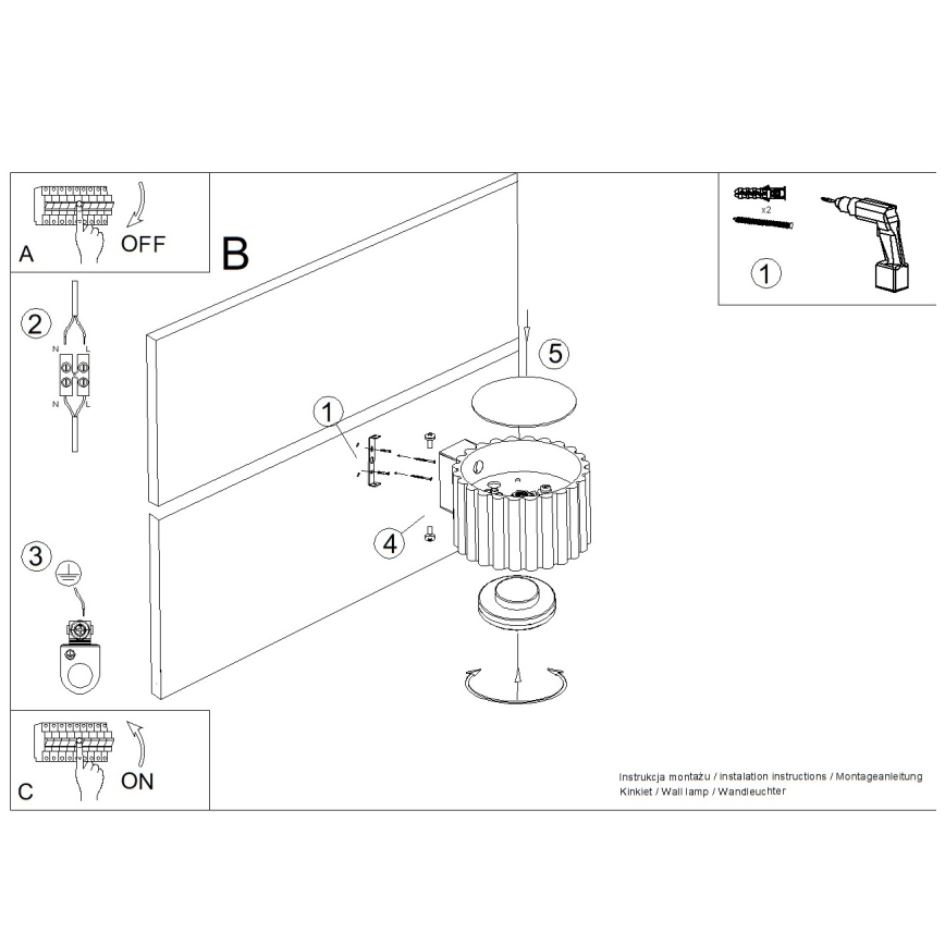 Vägglampa AURA 1xGX53/10W/230V taupe
