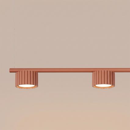 Pendellampa AURA på vajer 4xGX53/10W/230V röd