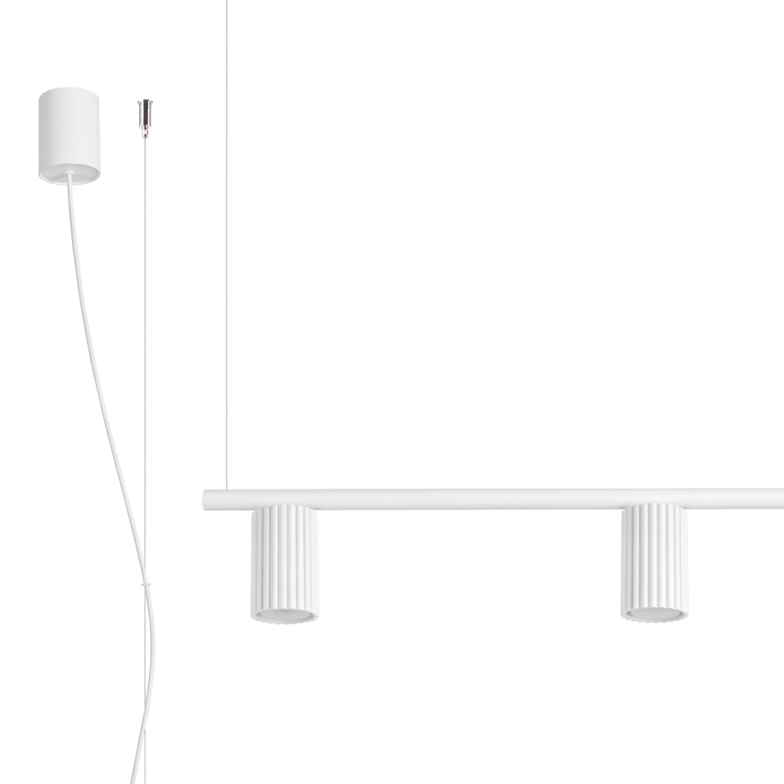 Takpendel på kabel KARBON 4xGU10/10W/230V vit