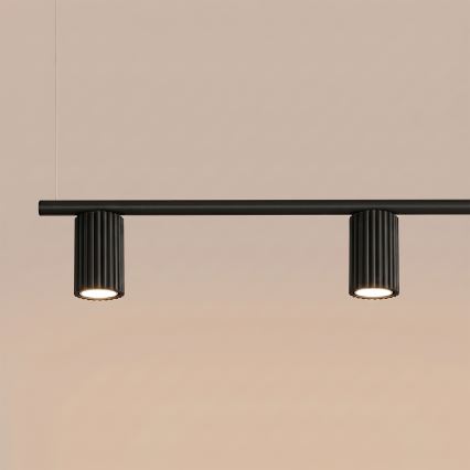 Pendellampa med wire KARBON 4xGU10/10W/230V svart