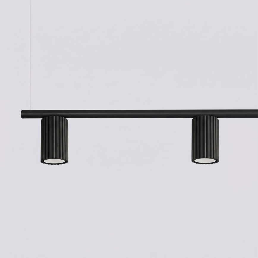 Pendellampa med wire KARBON 4xGU10/10W/230V svart