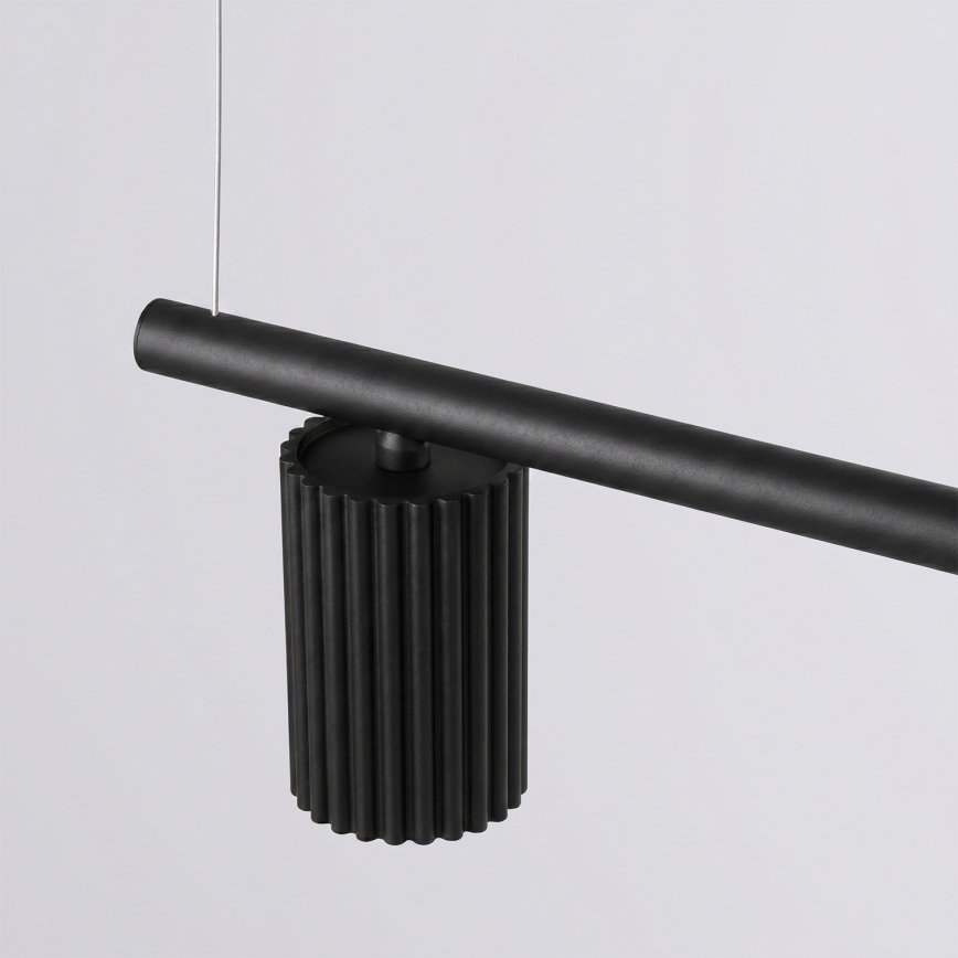 Pendellampa med wire KARBON 4xGU10/10W/230V svart