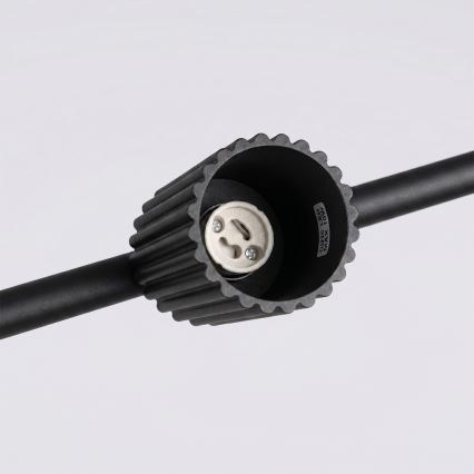 Pendellampa med wire KARBON 4xGU10/10W/230V svart