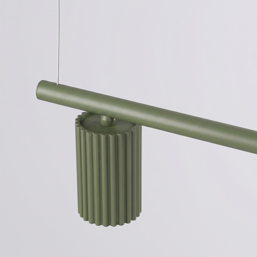 Taklampa med kabel KARBON 4xGU10/10W/230V grön