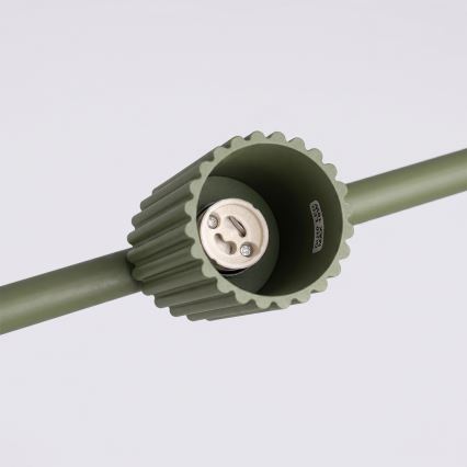 Taklampa med kabel KARBON 4xGU10/10W/230V grön