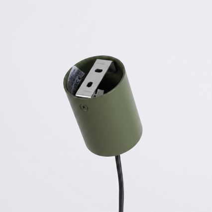 Taklampa med kabel KARBON 4xGU10/10W/230V grön