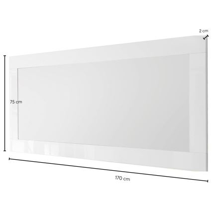 Spegel FINERA 75x170 cm, vit