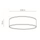 Taklampa BOHO 4xE27/25W/230V diameter 48 cm vit – FSC certifierade