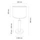 Bordslampa BENITA 1xE27/60W/230V 48 cm vit/ek – FSC certifierade