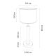 Bordslampa BENITA 1xE27/60W/230V 61 cm vit/ek – FSC certifierade