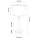 Bordslampa BENITA 1xE27/60W/230V 61 cm grädde/ek – FSC certifierade