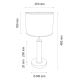 Bordslampa BENITA 1xE27/60W/230V 48 cm brun/ek – FSC certifierade