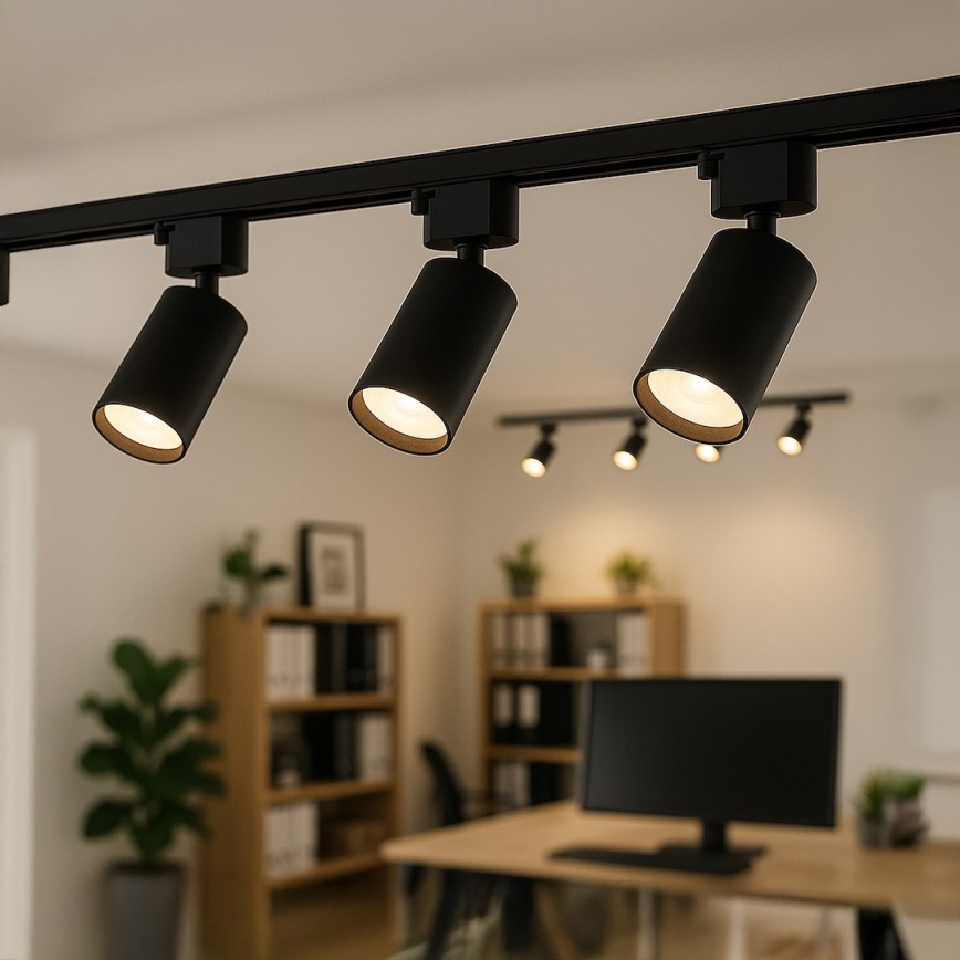 Spot för 1-fas skensystem TIGER 1xGU10/10W/230V svart