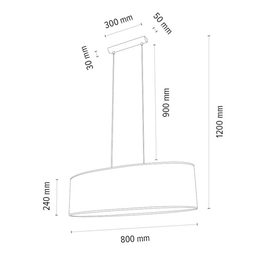 Pendellampa på sladd MERCEDES 2xE27/40W/230V vit/ek