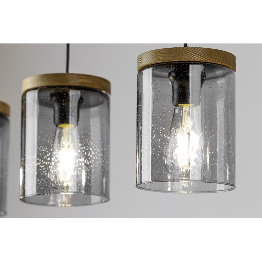 Ljuskrona med textilsladd MONSUN 1xE27/60W/230V tall