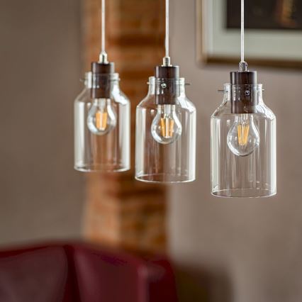 Taklampa på kabel ALESSANDRO 1xE27/60W/230V bok